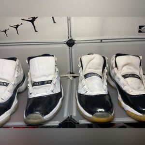 2 pair of jordan 11 concords bundle both size 10